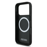 Apple iPhone 17 Pro Kılıf BMW Orjinal Lisanslı M-safe Şarj Özellikli Deri Arka Yüzey Metal Logolu Delikli Şerit Tasarımlı Kapak