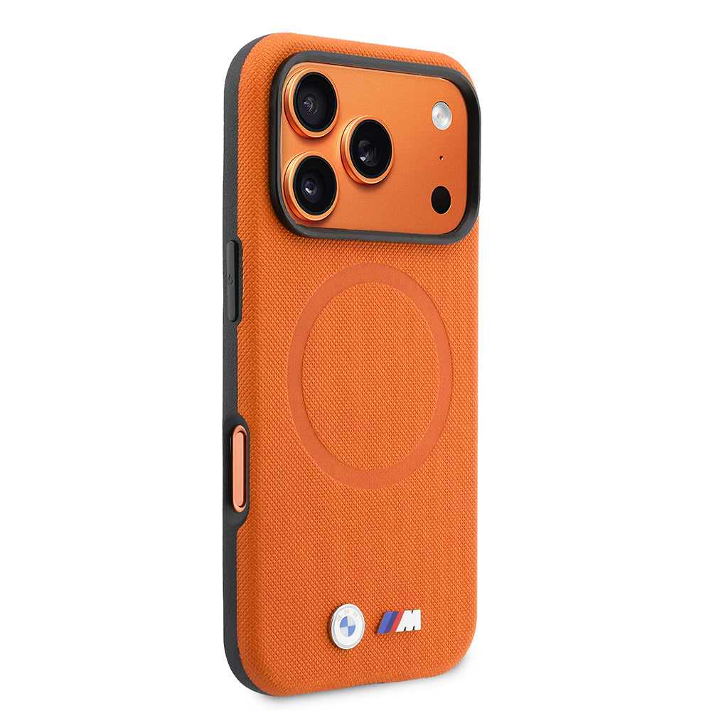 Apple iPhone 17 Pro Kılıf BMW Orjinal Lisanslı M-safe Şarj Özellikli Halka Tasarımlı M Logolu PU Deri Kapak