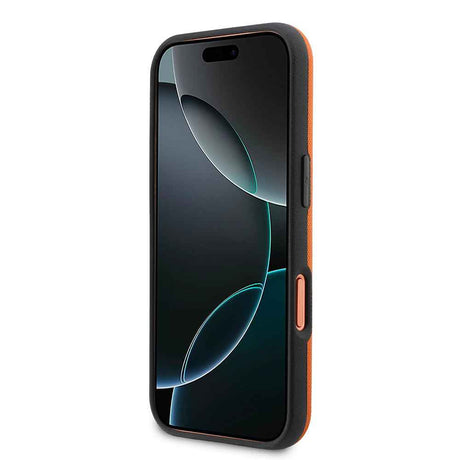 Apple iPhone 17 Pro Kılıf BMW Orjinal Lisanslı M-safe Şarj Özellikli Halka Tasarımlı M Logolu PU Deri Kapak