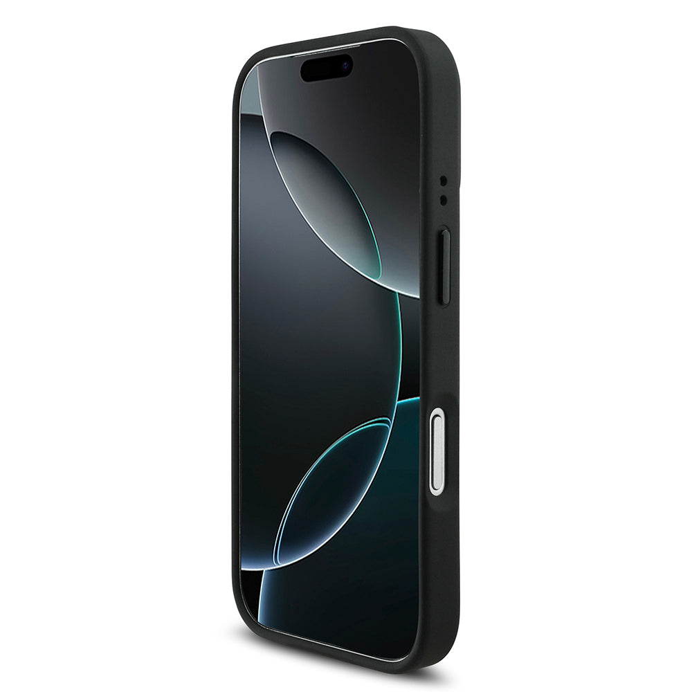 Apple iPhone 17 Pro Kılıf BMW Orjinal Lisanslı M-safe Şarj Özellikli M Logolu Üç Şeritli Delikli Deri Kapak