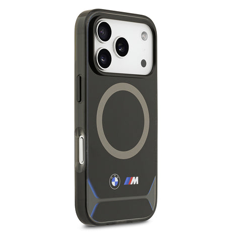 Apple iPhone 17 Pro Kılıf BMW Orjinal Lisanslı M-safe Şarj Özellikli Metal Buton Tasarımlı IML Baskılı M Dizayn Kapak