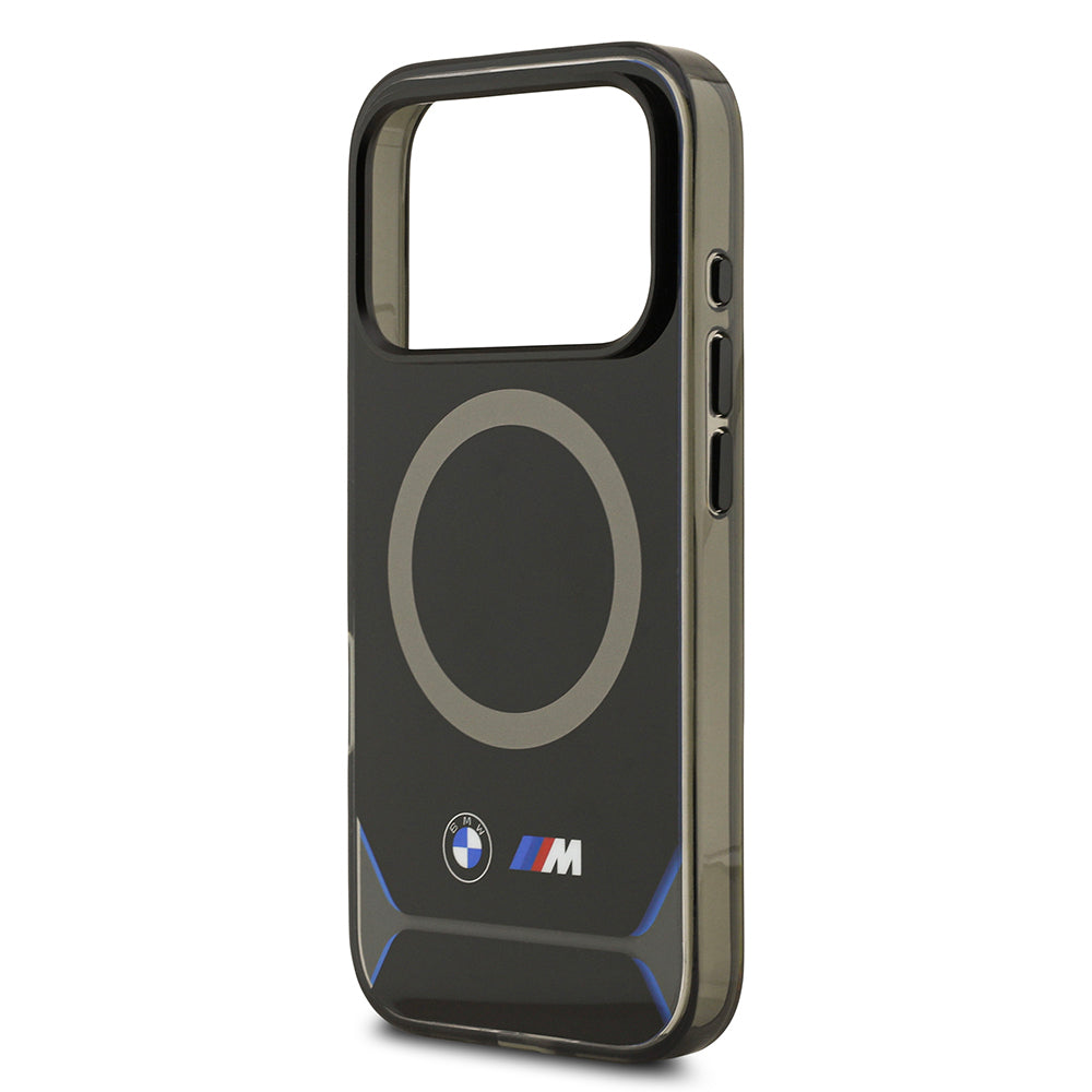Apple iPhone 17 Pro Kılıf BMW Orjinal Lisanslı M-safe Şarj Özellikli Metal Buton Tasarımlı IML Baskılı M Dizayn Kapak