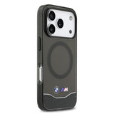 Apple iPhone 17 Pro Kılıf BMW Orjinal Lisanslı M-safe Şarj Özellikli Metal Buton Tasarımlı Tranparan M Dizayn Kapak