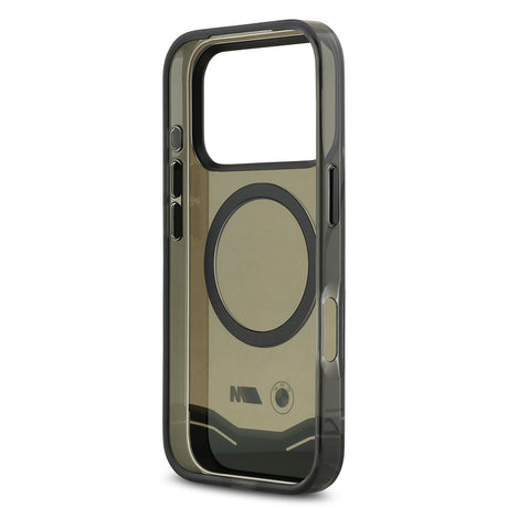 Apple iPhone 17 Pro Kılıf BMW Orjinal Lisanslı M-safe Şarj Özellikli Metal Buton Tasarımlı Tranparan M Dizayn Kapak