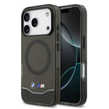 Apple iPhone 17 Pro Kılıf BMW Orjinal Lisanslı M-safe Şarj Özellikli Metal Buton Tasarımlı Tranparan M Dizayn Kapak