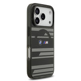 Apple iPhone 17 Pro Kılıf BMW Orjinal Lisanslı M-safe Şarj Özellikli Metal Kamera Butonlu Yatay Şeritli M Dizayn Kapak