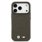 Apple iPhone 17 Pro Kılıf BMW Orjinal Lisanslı M-safe Şarj Özellikli Metal Logolu Delikli M Dizayn Deri Kapak