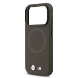 Apple iPhone 17 Pro Kılıf BMW Orjinal Lisanslı M-safe Şarj Özellikli Metal Logolu Delikli M Dizayn Deri Kapak
