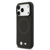 Apple iPhone 17 Pro Kılıf BMW Orjinal Lisanslı M-safe Şarj Özellikli Metal Logolu Delikli M Dizayn Deri Kapak