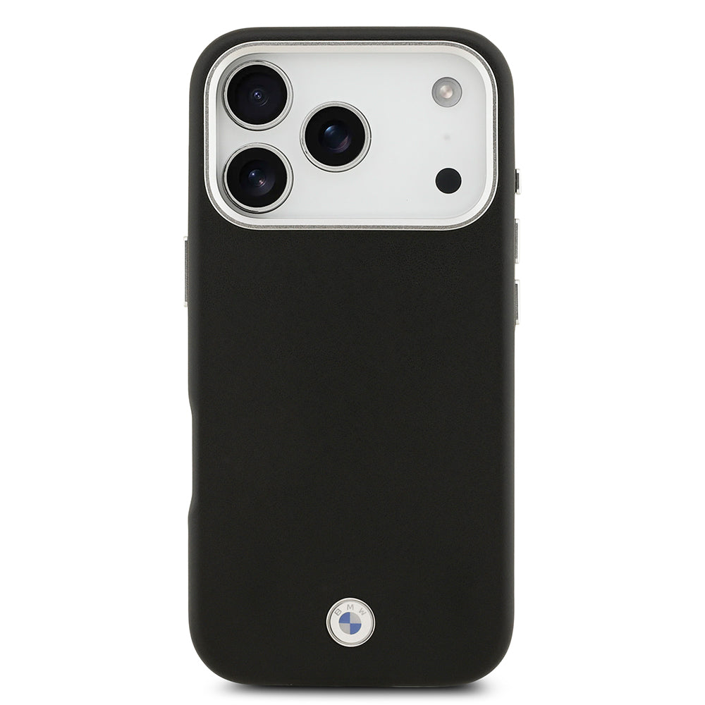 Apple iPhone 17 Pro Kılıf BMW Orjinal Lisanslı M-safe Şarj Özellikli Metal Logolu Tam Kaplama Deri Kapak