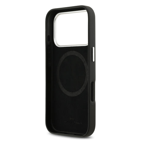 Apple iPhone 17 Pro Kılıf BMW Orjinal Lisanslı M-safe Şarj Özellikli Metal Logolu Tam Kaplama Deri Kapak