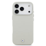 Apple iPhone 17 Pro Kılıf BMW Orjinal Lisanslı M-safe Şarj Özellikli Metal Logolu Tam Kaplama Deri Kapak