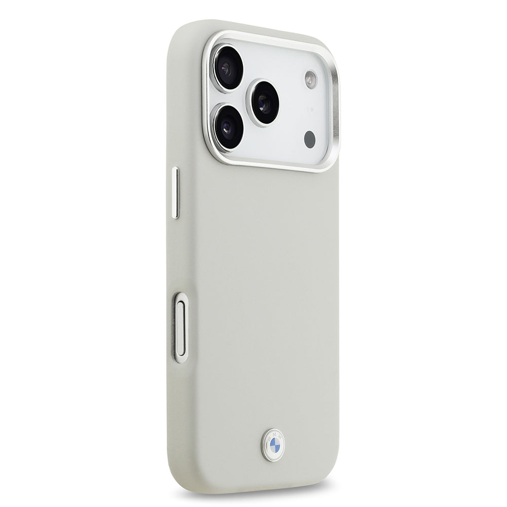 Apple iPhone 17 Pro Kılıf BMW Orjinal Lisanslı M-safe Şarj Özellikli Metal Logolu Tam Kaplama Deri Kapak