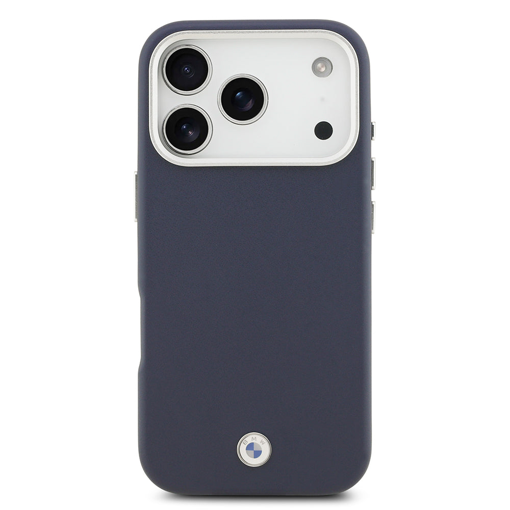 Apple iPhone 17 Pro Kılıf BMW Orjinal Lisanslı M-safe Şarj Özellikli Metal Logolu Tam Kaplama Deri Kapak