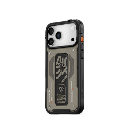 Apple iPhone 17 Pro Kılıf Desenli Airbag Tasarımlı Standlı Skinarma Aegis Kapak