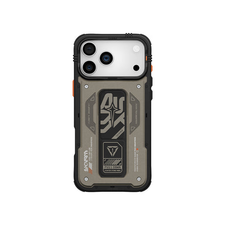 Apple iPhone 17 Pro Kılıf Desenli Airbag Tasarımlı Standlı Skinarma Aegis Kapak
