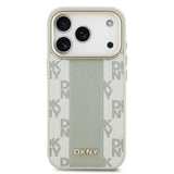 Apple iPhone 17 Pro Kılıf DKNY Orjinal Lisanslı M-safe Şarj Özellikli 3D Yazılı Checkered Pattern Kapak