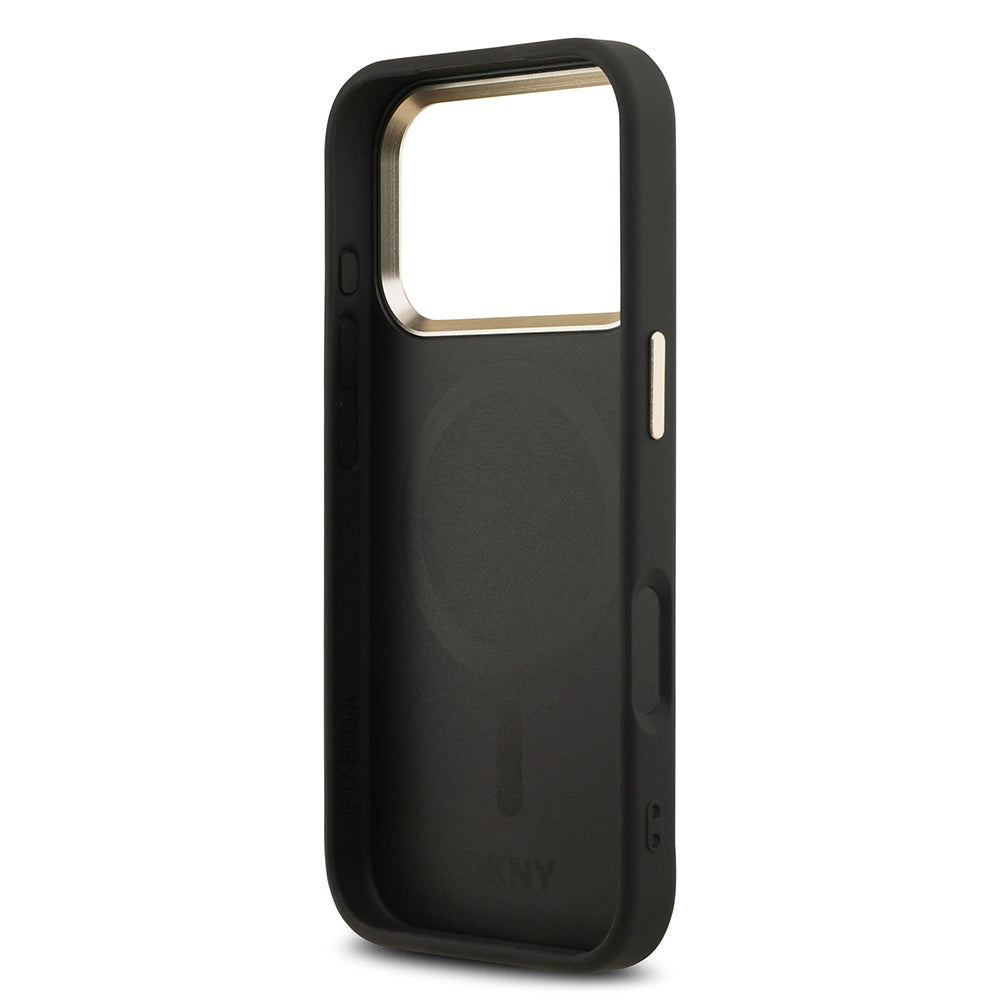 Apple iPhone 17 Pro Kılıf DKNY Orjinal Lisanslı M-safe Şarj Özellikli 3D Yazılı Checkered Pattern Kapak