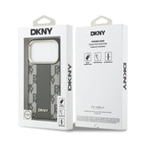 Apple iPhone 17 Pro Kılıf DKNY Orjinal Lisanslı M-safe Şarj Özellikli 3D Yazılı Checkered Pattern Kapak