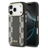 Apple iPhone 17 Pro Kılıf DKNY Orjinal Lisanslı M-safe Şarj Özellikli 3D Yazılı Checkered Pattern Kapak