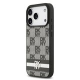 Apple iPhone 17 Pro Kılıf DKNY Orjinal Lisanslı M-safe Şarj Özellikli 3D Yazılı Metal Logolu Kapak