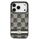 Apple iPhone 17 Pro Kılıf DKNY Orjinal Lisanslı M-safe Şarj Özellikli 3D Yazılı Metal Logolu Kapak