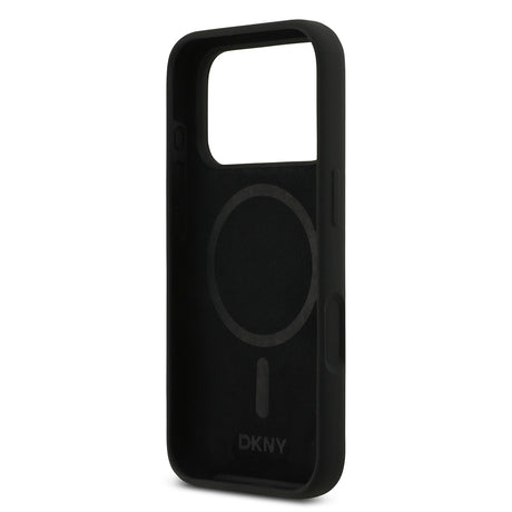 Apple iPhone 17 Pro Kılıf DKNY Orjinal Lisanslı M-safe Şarj Özellikli Metal Logolu Silikon Kapak