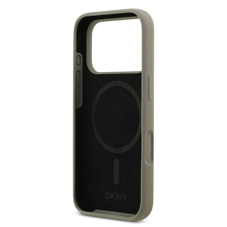 Apple iPhone 17 Pro Kılıf DKNY Orjinal Lisanslı M-safe Şarj Özellikli Metal Logolu Silikon Kapak