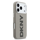 Apple iPhone 17 Pro Kılıf DKNY Orjinal Lisanslı M-safe Şarj Özellikli PU Büyük Dikey Logolu Kapak