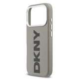 Apple iPhone 17 Pro Kılıf DKNY Orjinal Lisanslı M-safe Şarj Özellikli PU Büyük Dikey Logolu Kapak