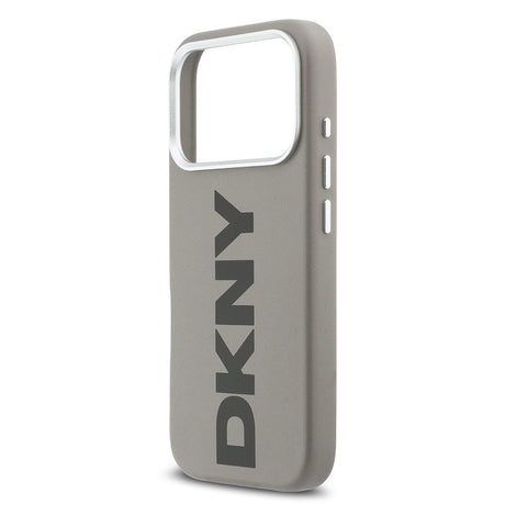 Apple iPhone 17 Pro Kılıf DKNY Orjinal Lisanslı M-safe Şarj Özellikli PU Büyük Dikey Logolu Kapak