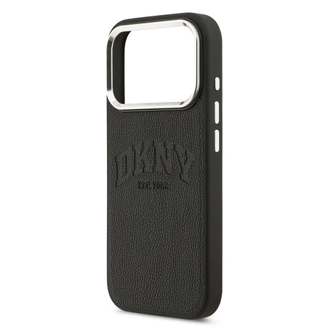 Apple iPhone 17 Pro Kılıf DKNY Orjinal Lisanslı M-safe Şarj Özellikli PU Deri Kabartmalı Kapak
