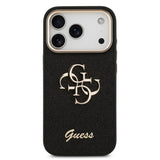 Apple iPhone 17 Pro Kılıf Guess Orjinal Lisanslı 4G Büyük Metal Kamera Çerçeveli ve Logolu Glitter Kapak