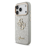 Apple iPhone 17 Pro Kılıf Guess Orjinal Lisanslı 4G Büyük Metal Kamera Çerçeveli ve Logolu Glitter Kapak