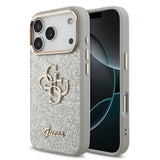 Apple iPhone 17 Pro Kılıf Guess Orjinal Lisanslı 4G Büyük Metal Kamera Çerçeveli ve Logolu Glitter Kapak