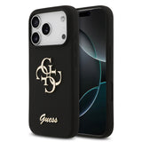 Apple iPhone 17 Pro Kılıf Guess Orjinal Lisanslı Grained Yazı Logolu Kapak