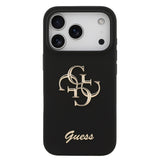 Apple iPhone 17 Pro Kılıf Guess Orjinal Lisanslı Grained Yazı Logolu Kapak