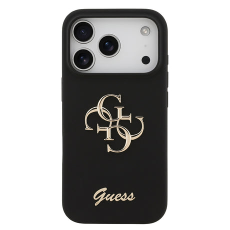 Apple iPhone 17 Pro Kılıf Guess Orjinal Lisanslı Grained Yazı Logolu Kapak