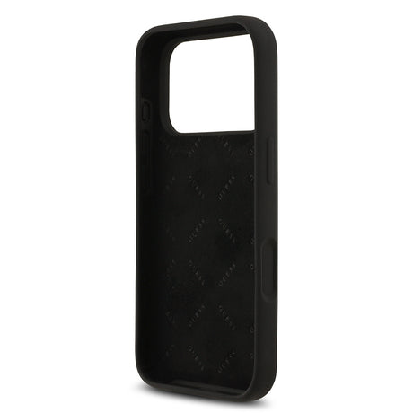 Apple iPhone 17 Pro Kılıf Guess Orjinal Lisanslı Grained Yazı Logolu Kapak