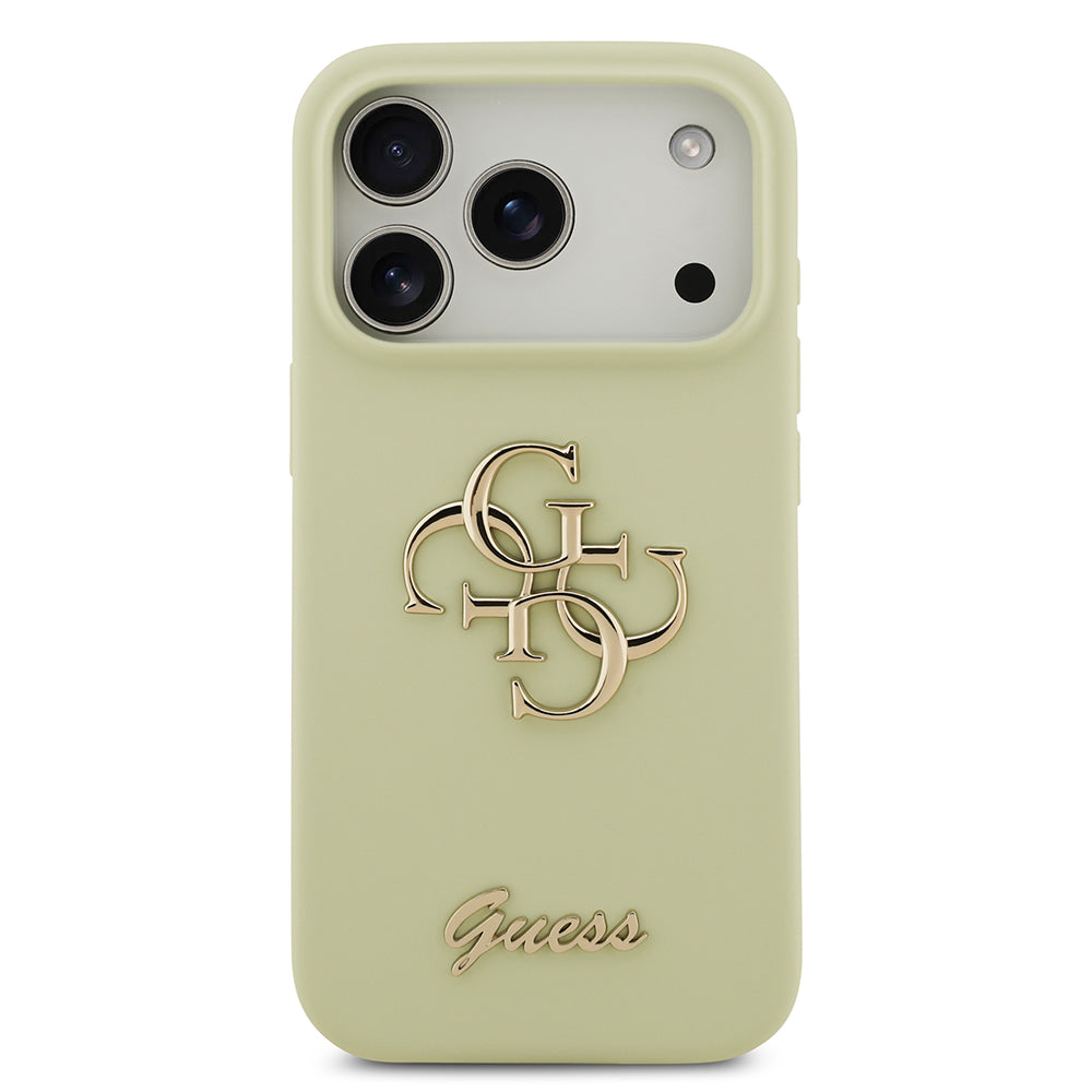 Apple iPhone 17 Pro Kılıf Guess Orjinal Lisanslı Grained Yazı Logolu Kapak