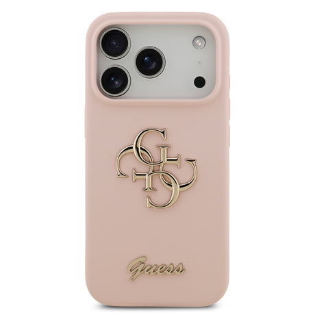 Apple iPhone 17 Pro Kılıf Guess Orjinal Lisanslı Grained Yazı Logolu Kapak