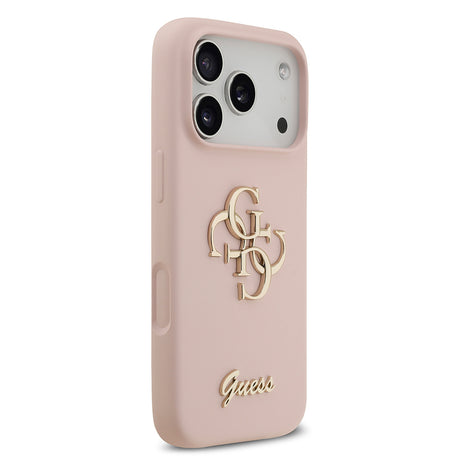 Apple iPhone 17 Pro Kılıf Guess Orjinal Lisanslı Grained Yazı Logolu Kapak