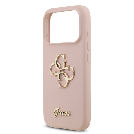 Apple iPhone 17 Pro Kılıf Guess Orjinal Lisanslı Grained Yazı Logolu Kapak
