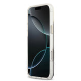 Apple iPhone 17 Pro Kılıf Guess Orjinal Lisanslı M-safe Şarj Özellikli 4G Desenli Simli Silikon Kapak