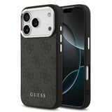 Apple iPhone 17 Pro Kılıf Guess Orjinal Lisanslı M-safe Şarj Özellikli 4G Klasik Yazı Logolu Kapak