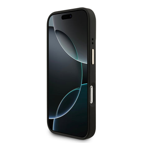 Apple iPhone 17 Pro Kılıf Guess Orjinal Lisanslı M-safe Şarj Özellikli 4G Metal Büyük Logolu Kartlıklı Kapak