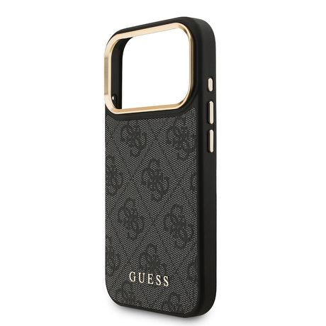Apple iPhone 17 Pro Kılıf Guess Orjinal Lisanslı M-safe Şarj Özellikli 4G Metal Büyük Logolu Kartlıklı Kapak