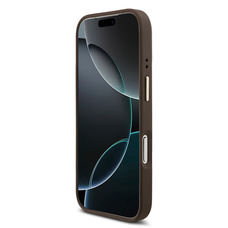 Apple iPhone 17 Pro Kılıf Guess Orjinal Lisanslı M-safe Şarj Özellikli 4G Metal Büyük Logolu Kartlıklı Kapak