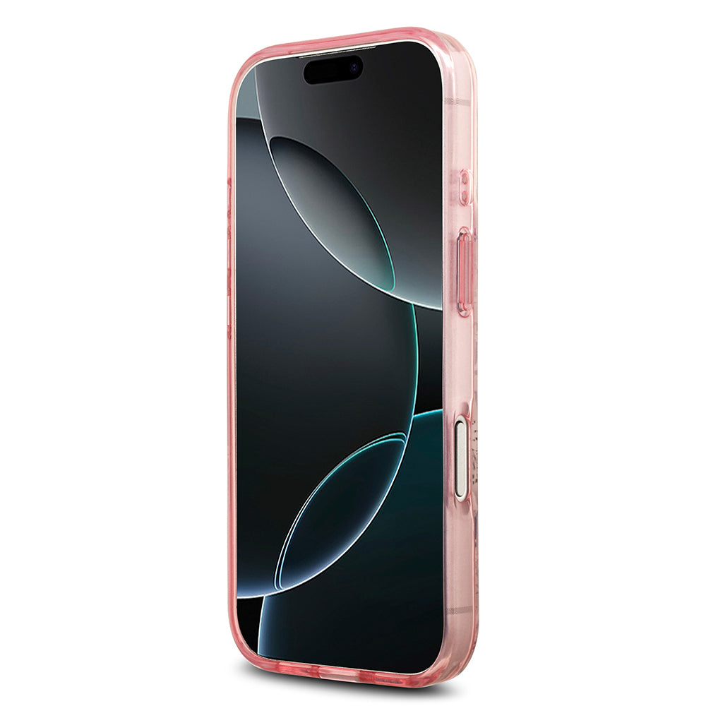 Apple iPhone 17 Pro Kılıf Guess Orjinal Lisanslı M-safe Şarj Özellikli Flower Tonal Circle Kapak