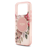Apple iPhone 17 Pro Kılıf Guess Orjinal Lisanslı M-safe Şarj Özellikli Flower Tonal Circle Kapak
